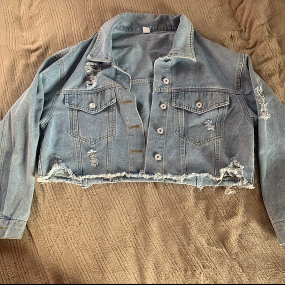 Distressed Jeans Jacket - Picture 2 of 2